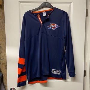 Adidas NBA OKC Thunder Button Up Jersey XXL
